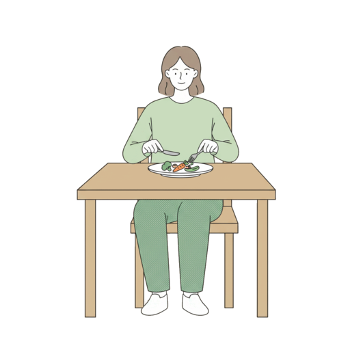 Illustrazione simbolica di supporto psicologico-nutrizionale per disturbi comportamento alimentare